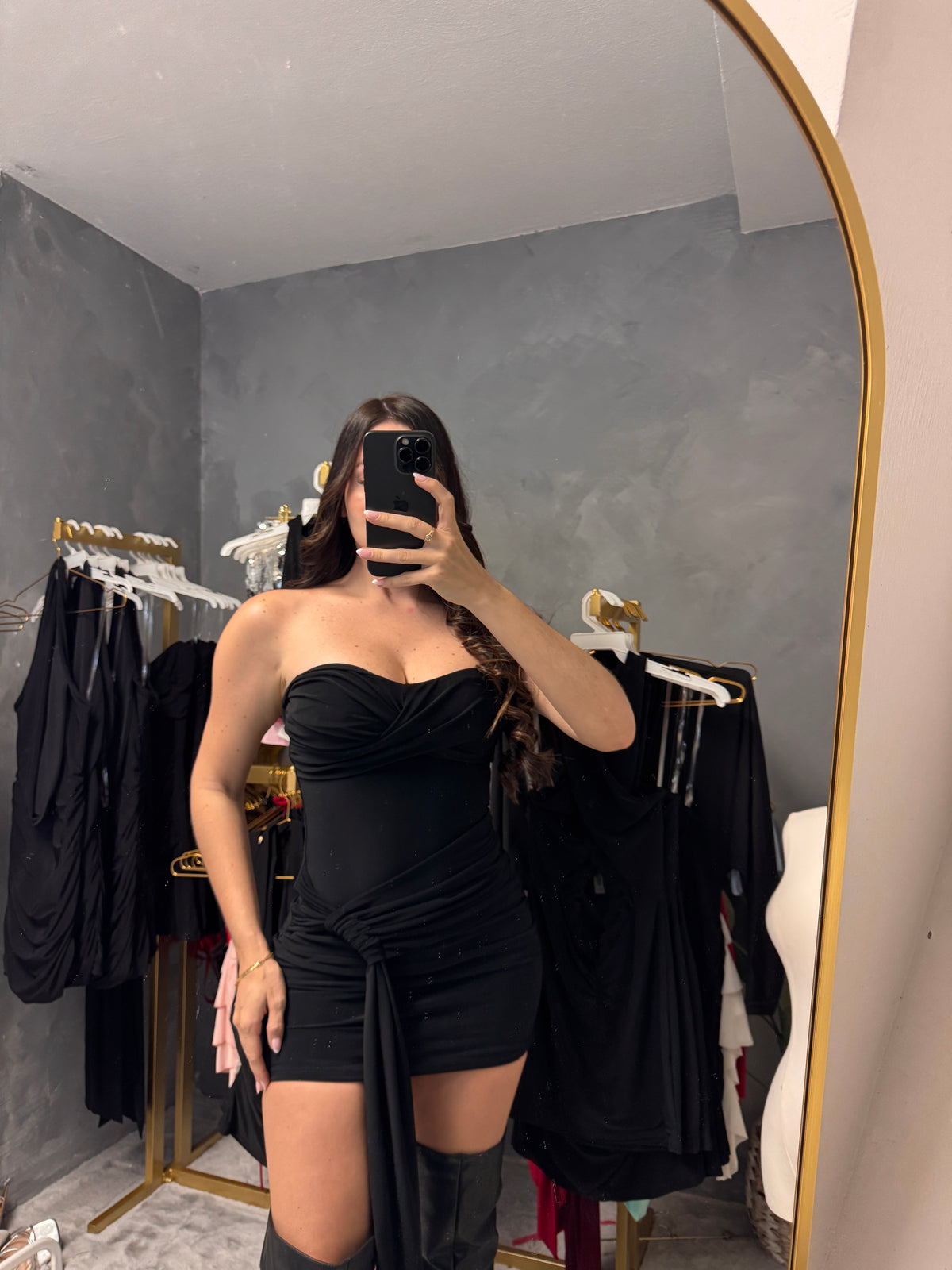 Black Strapless dress