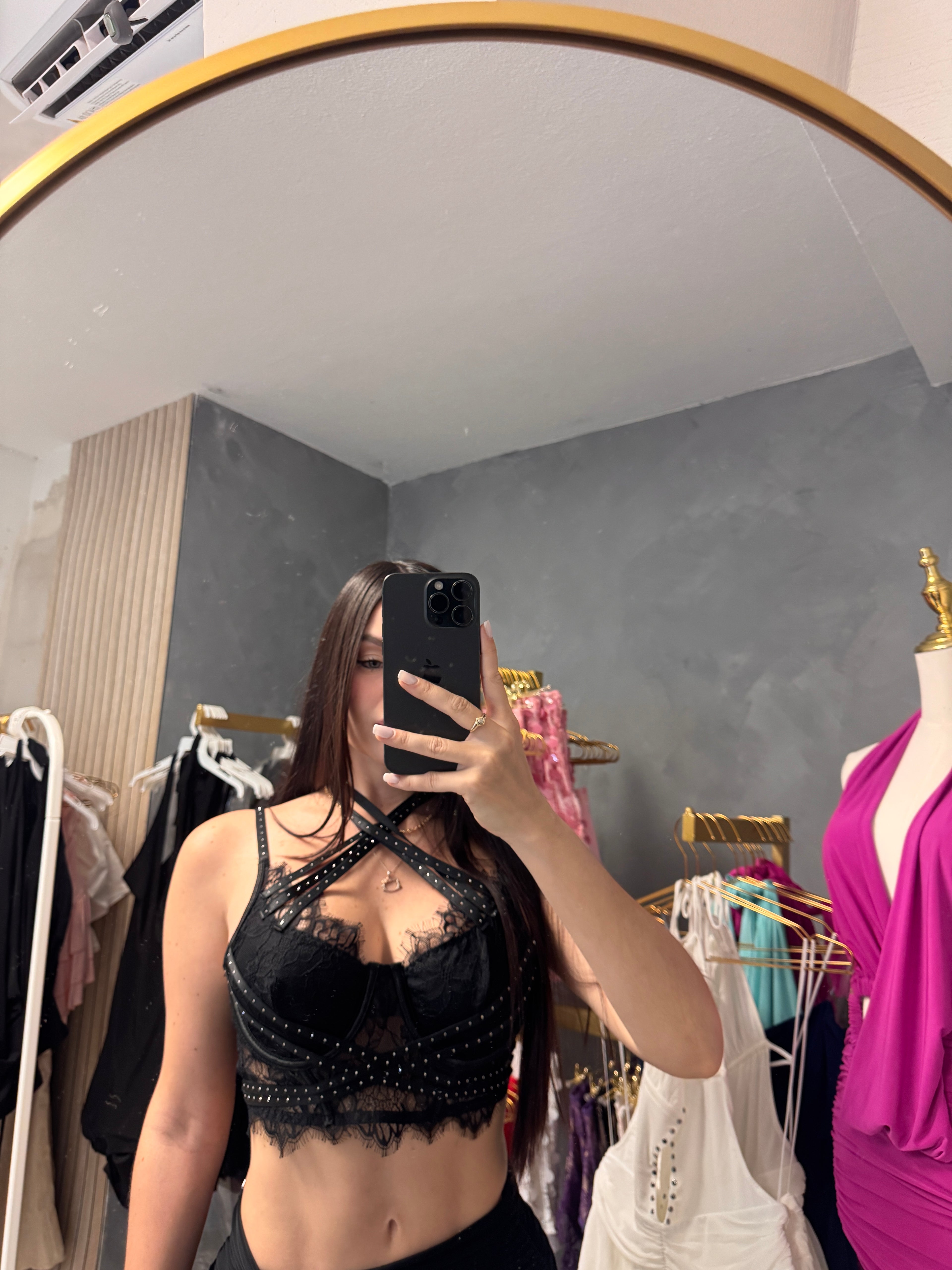 Black crop top