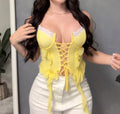 Ruffle yellow top