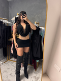 Black halter top
