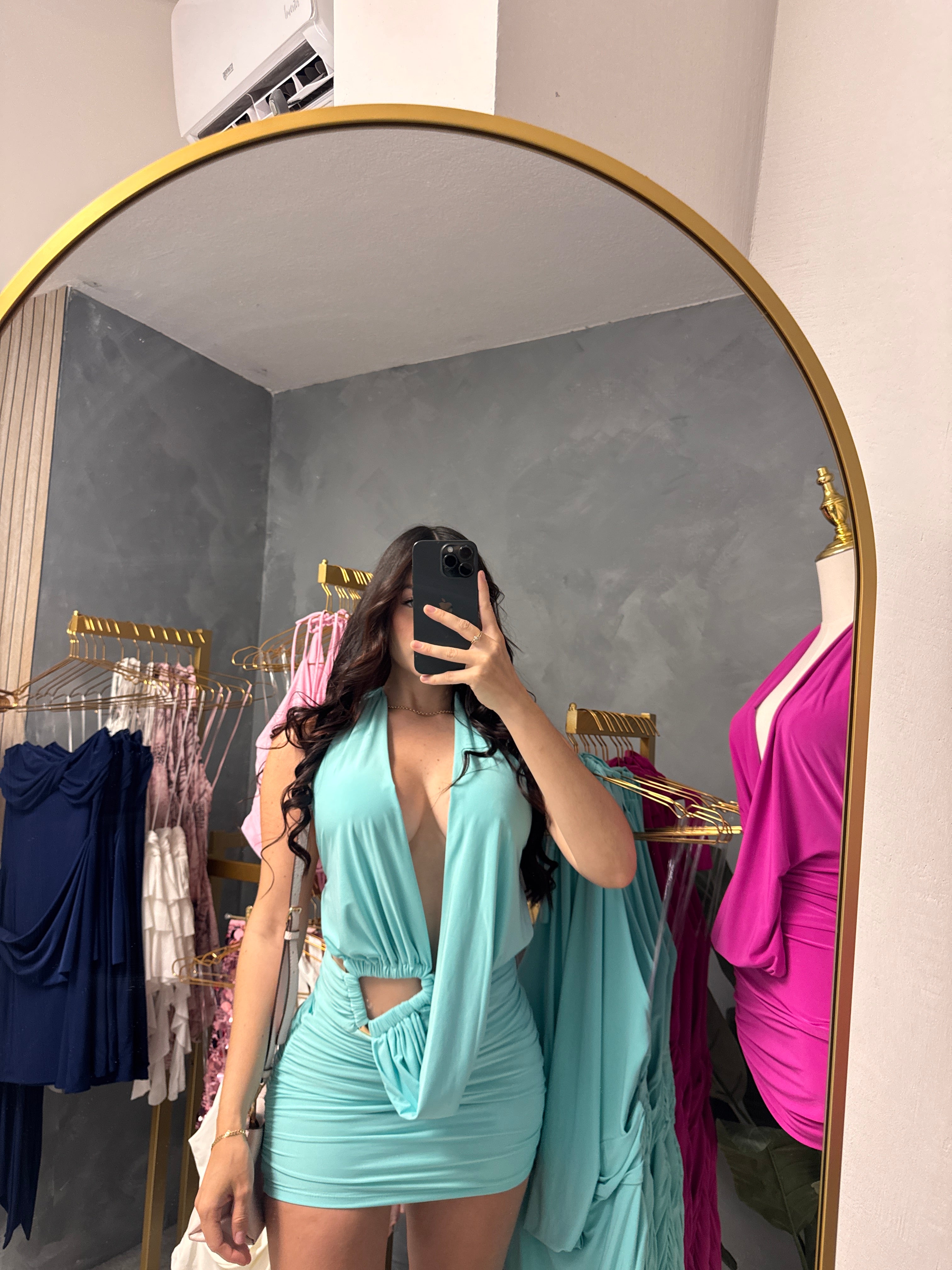 Ousi Aqua dress