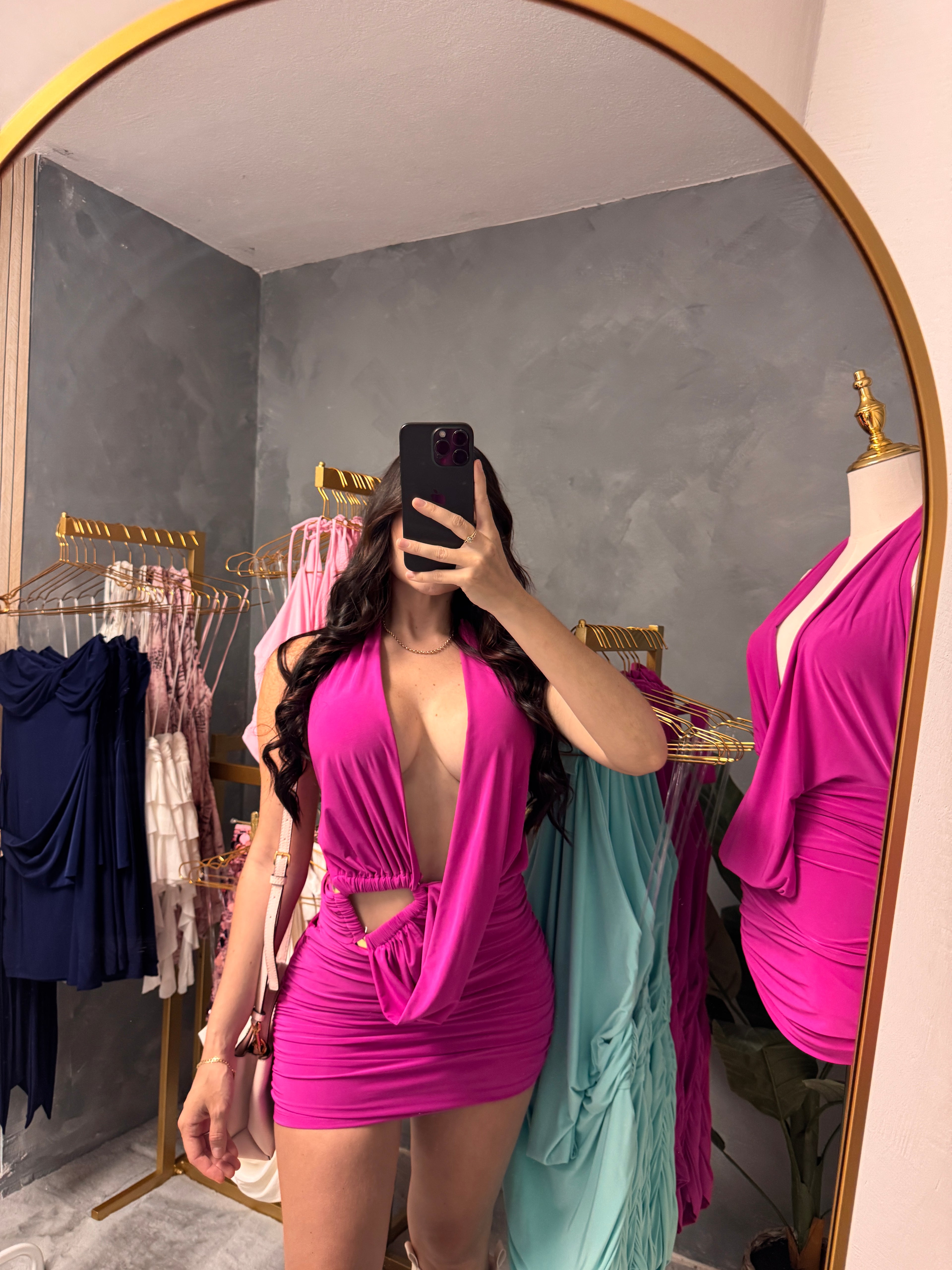Ousi magenta dress
