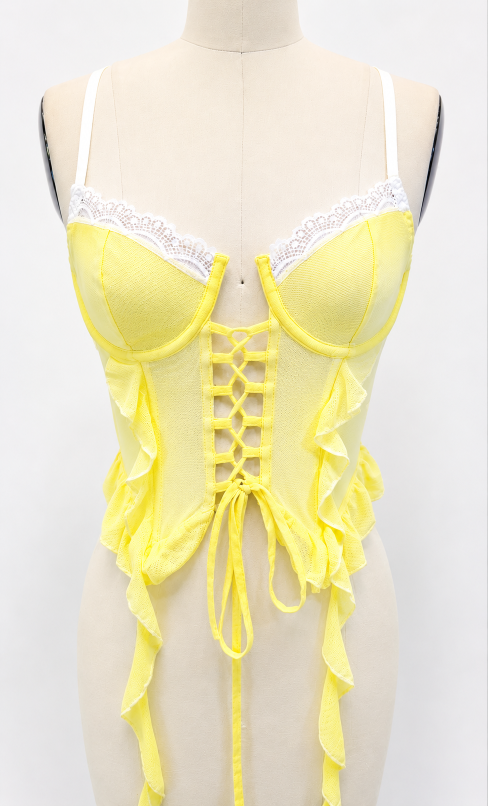 Ruffle yellow top