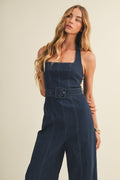 Halter wide leg jumpsuit