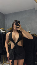 Black cutout dress