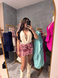 Sequin mini skirt