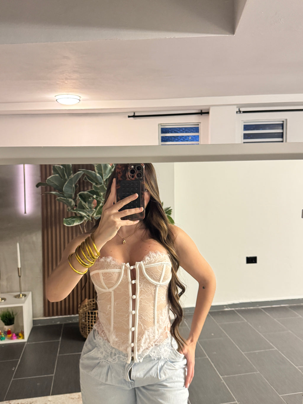 White lace top