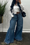 Wide leg high waisted pant
