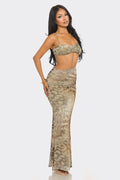 Printed cut out maxi