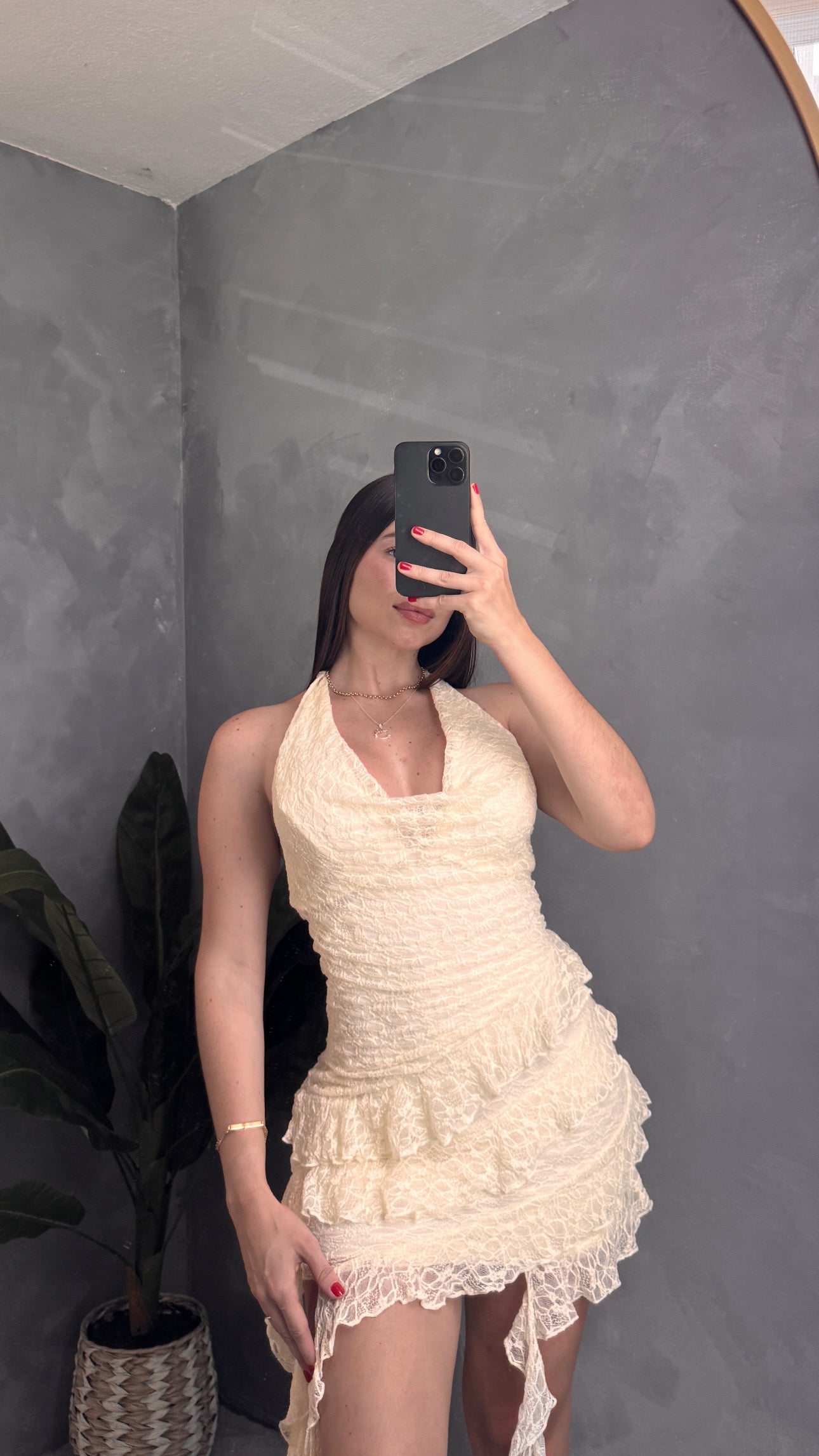 Halter mini dress
