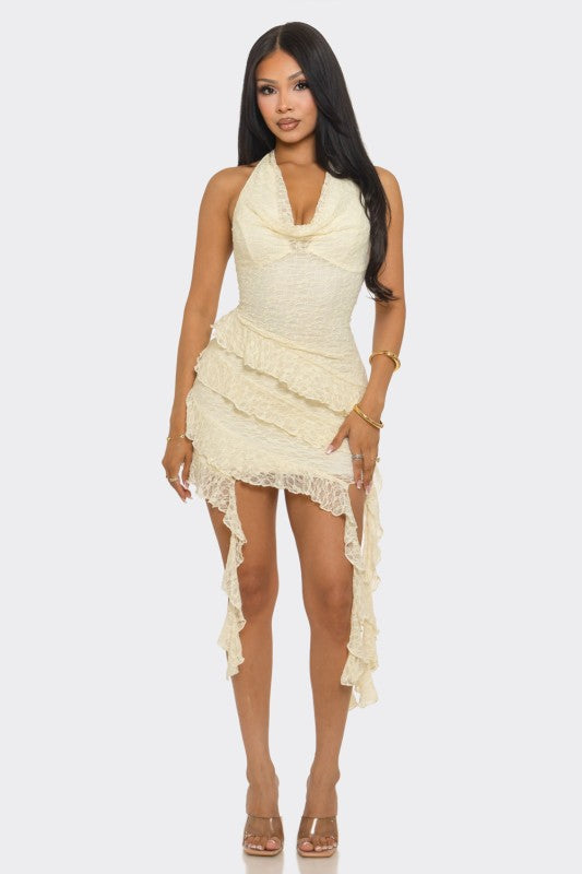 Halter mini dress